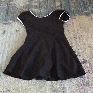 Classic Black Kids Dress with White Trim old navy